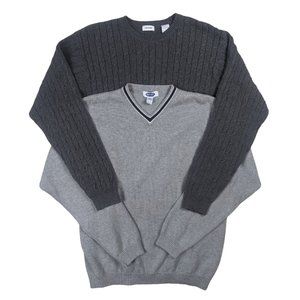 Old Navy Izod Gray Long Sleeve L Sweater Bundle